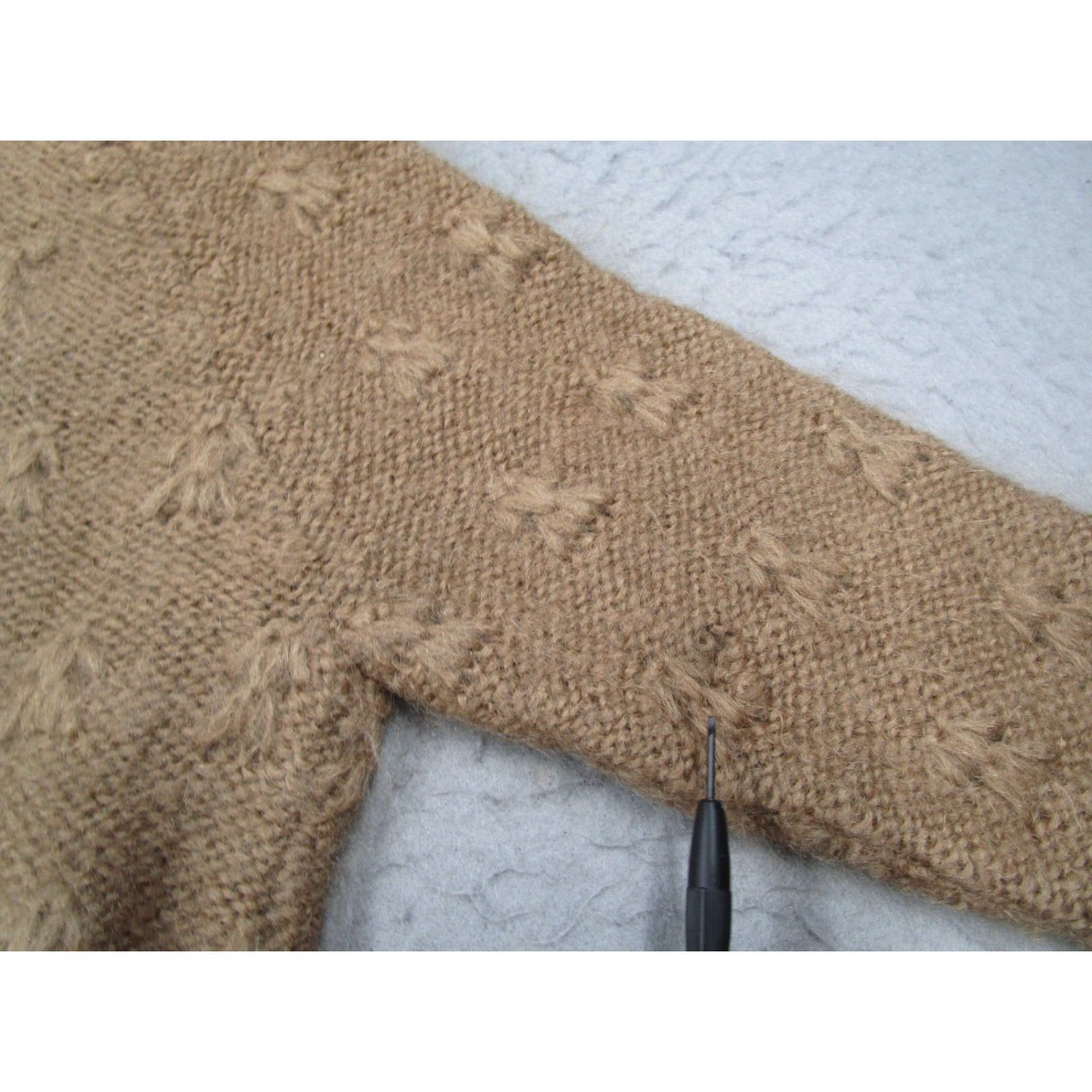 Vintage VINTAGE Selma Milano Mohair Cardigan Sweater Women M Brown 3/4 Sleeve Button Up Knit Made in Italy Size M / US 6-8 / IT 42-44 - 4 Thumbnail