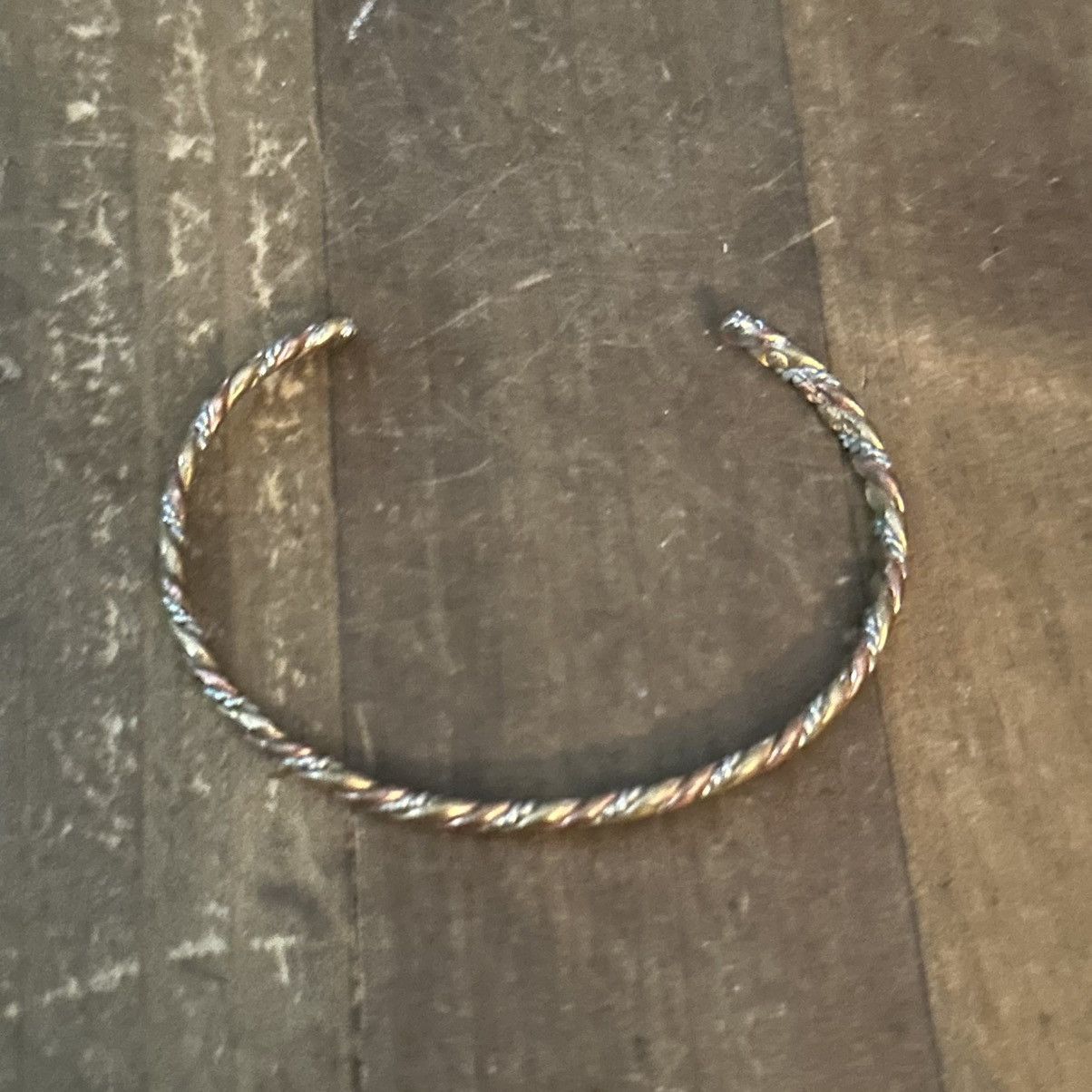 Vintage Vintage copper and silver twisted cuff bangle bracelet Size ONE SIZE - 7 Thumbnail