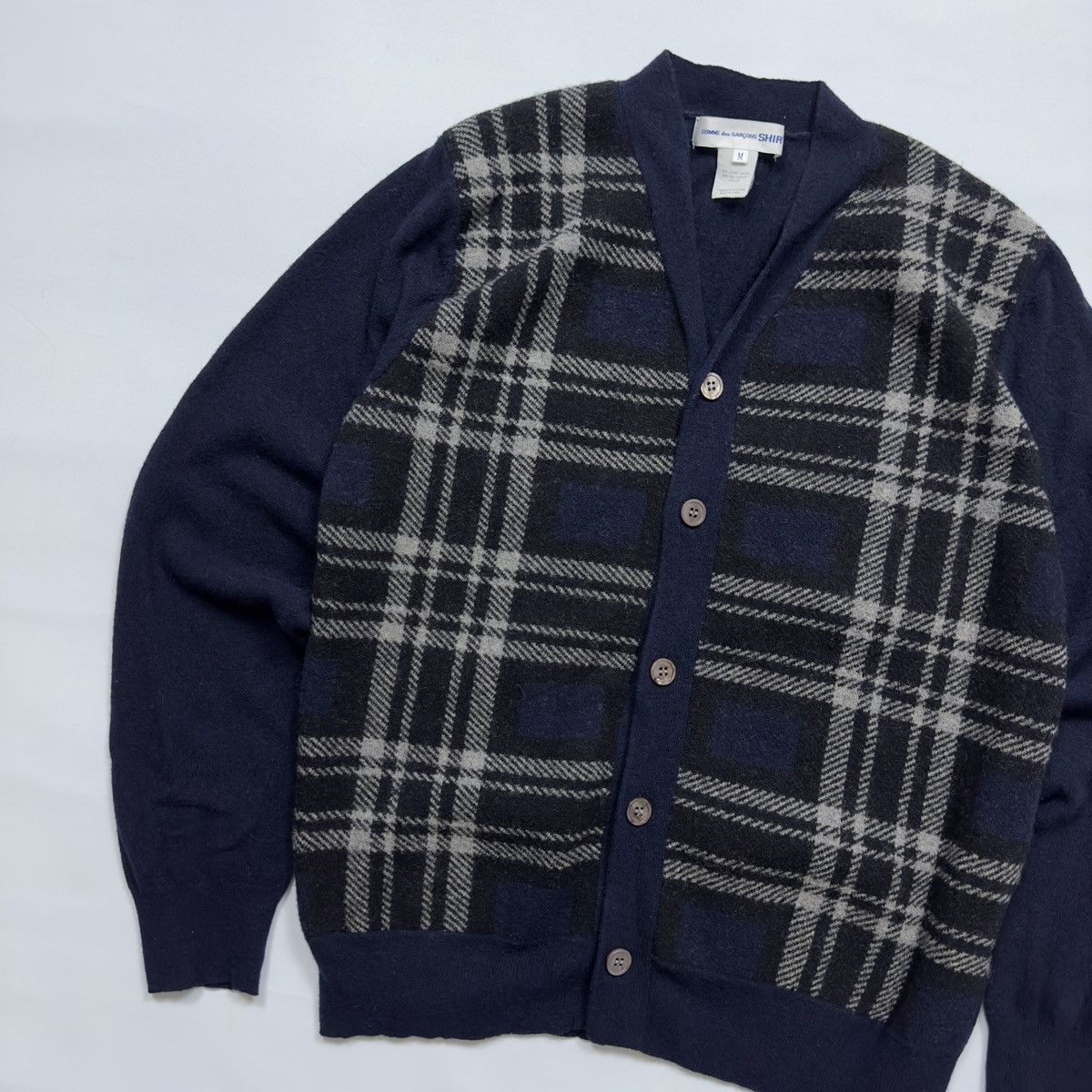 Comme des Garcons Comme des Garcons Shirt - Tartan Check Knitted Cardigan Size US M / EU 48-50 / 2 - 4 Thumbnail