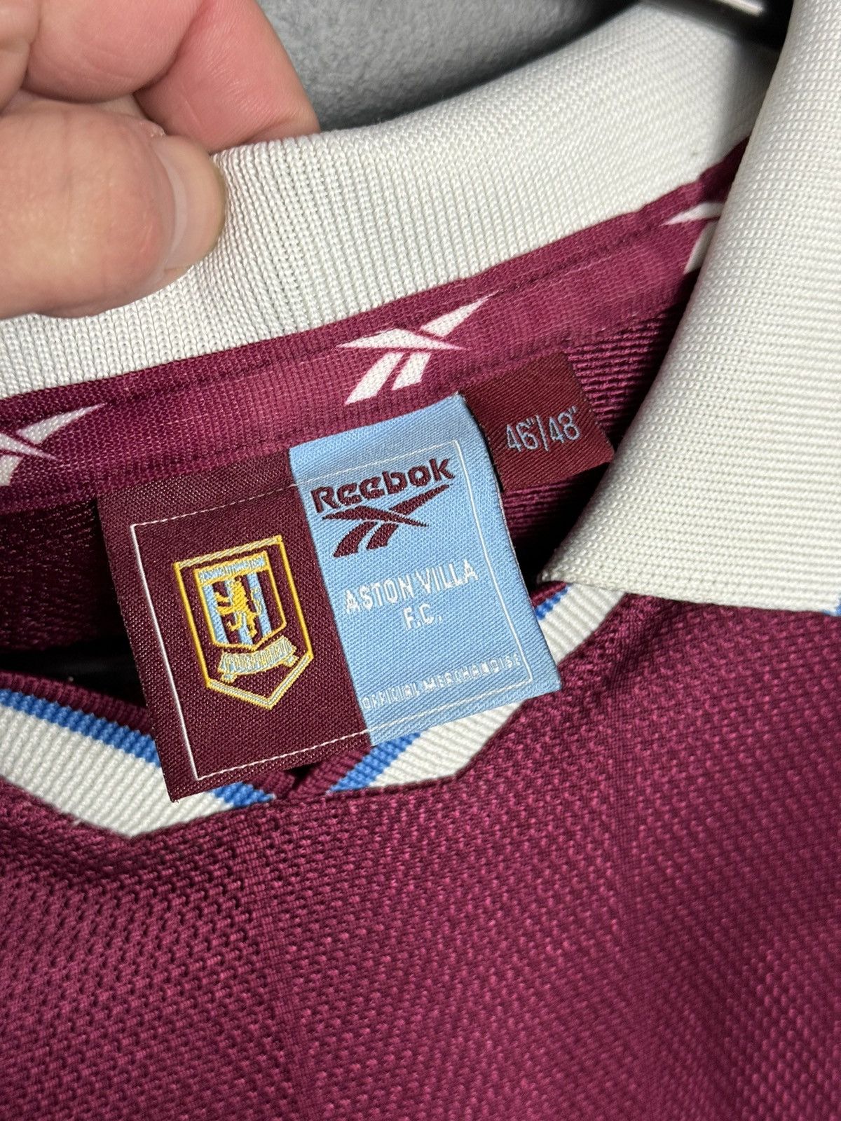 Reebok Aston Villa 98/99 Home Football Jersey Size US XXL / EU 58 / 5 - 18 Thumbnail