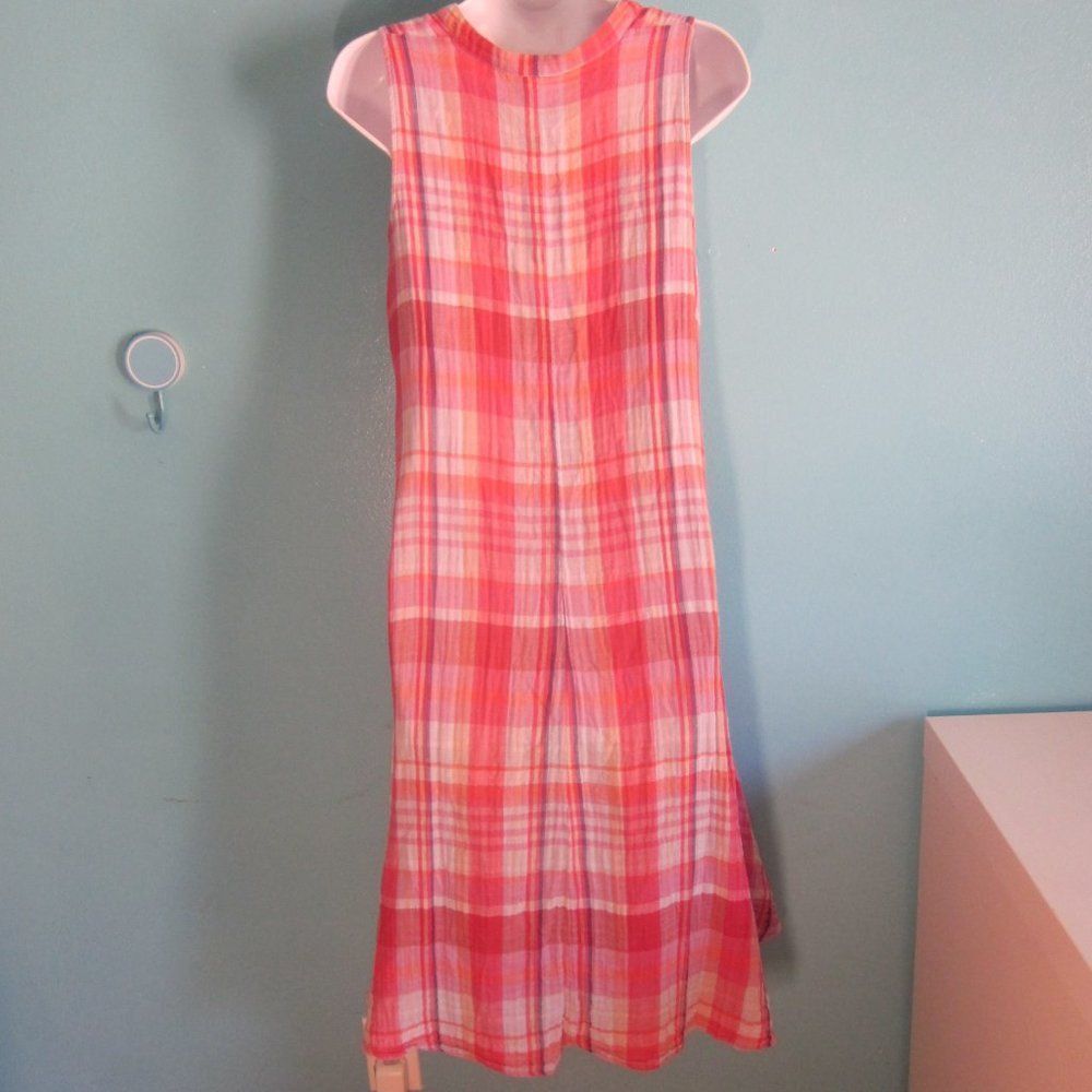 Anthropologie Anthropologie Maeve Summer Gauzy Cotton Pink Plaid Dress Siz Size S / US 4 / IT 40 - 10 Thumbnail