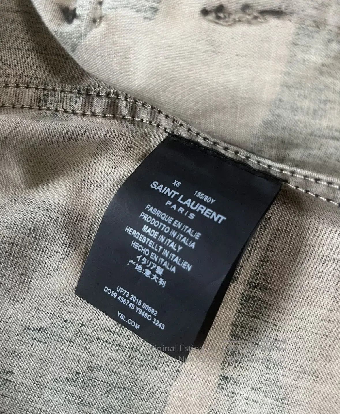 Saint Laurent Paris ysl jacket. Size XS / US 0-2 / IT 36-38 - 4 Thumbnail