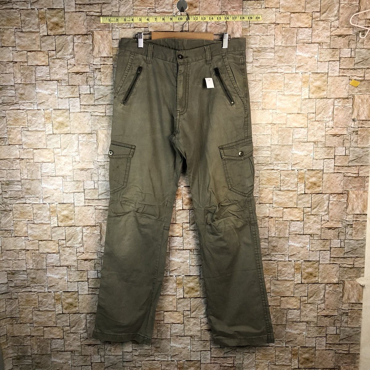 Japanese Brand Japanese Brand Green Cargo Multipocket Pants #A1027 Size US 32 / EU 48 - 1 Thumbnail