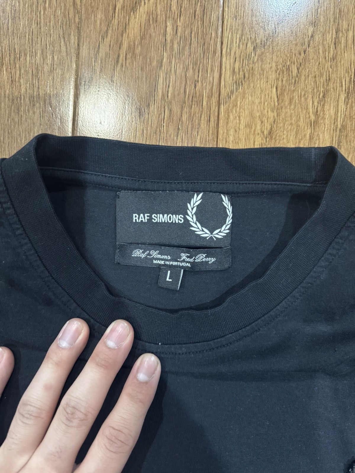 Fred Perry × Raf Simons Raf simons x Fred Perry chest logo tshirt Size US L / EU 52-54 / 3 - 3 Thumbnail