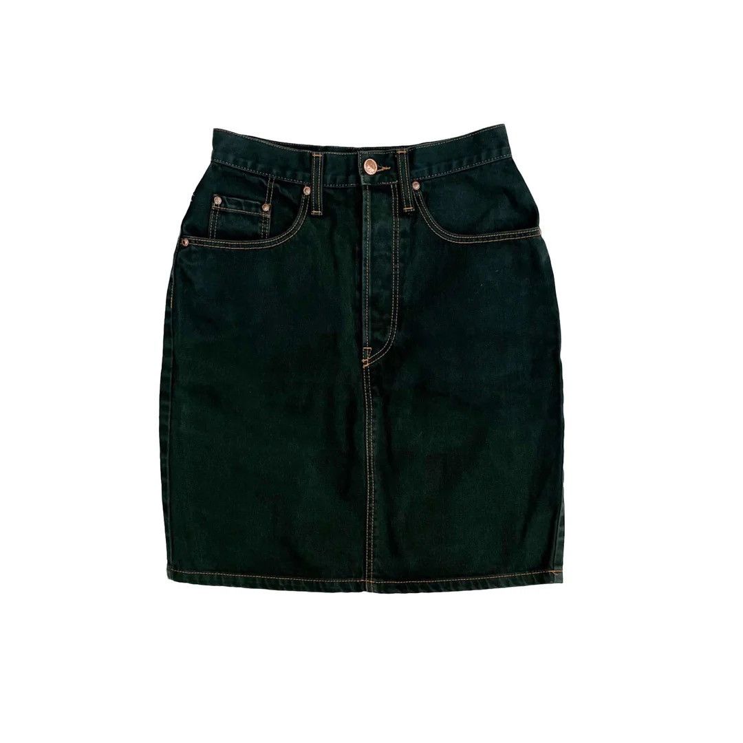 Kenzo × Vintage Kenzo 1990 90s Vintage Denim Designer France Skirt Size 26" / US 2 / IT 38 - 1 Thumbnail