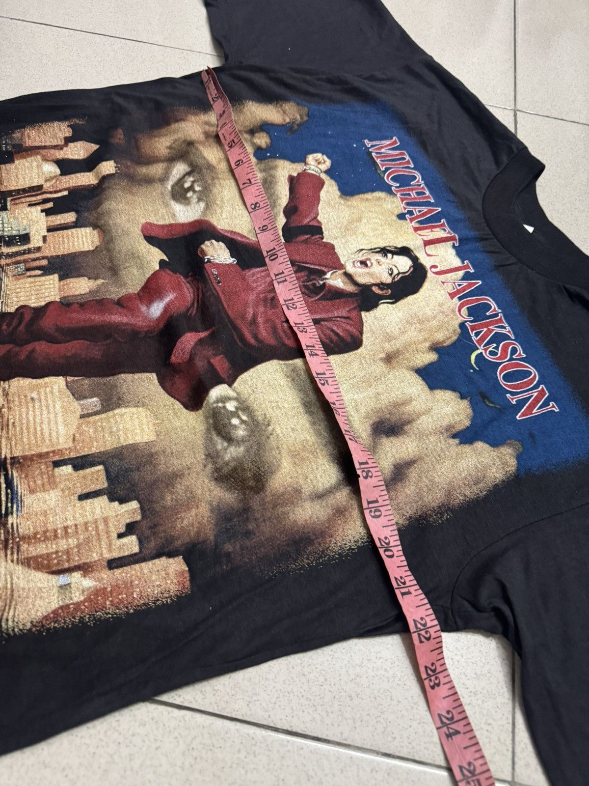 Band Tees 90s MICHAEL JACKSON KING OF POP HISTORY WORLD TOUR SHIRT Size US XXL / EU 58 / 5 - 3 Thumbnail