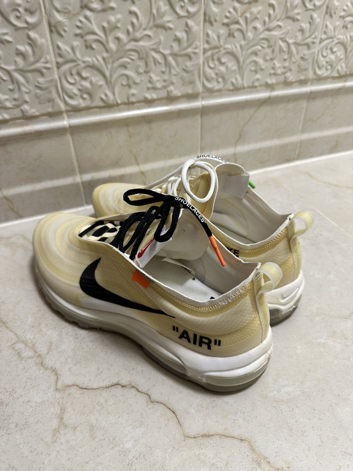 Nike × Off-White × Virgil Abloh Nike Off-White Air Max 97 Sz. 12 Size US 12 / EU 45 - 4 Thumbnail