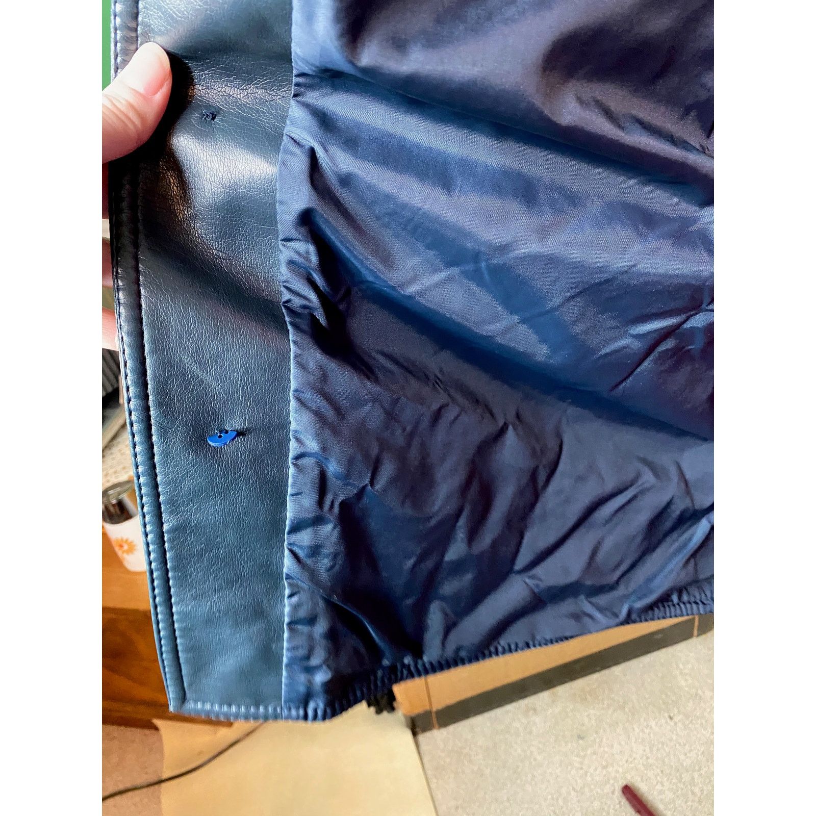 Other Vegan leather spy style Jacket gun metal gray blue vintage Size US M / EU 48-50 / 2 - 12 Thumbnail