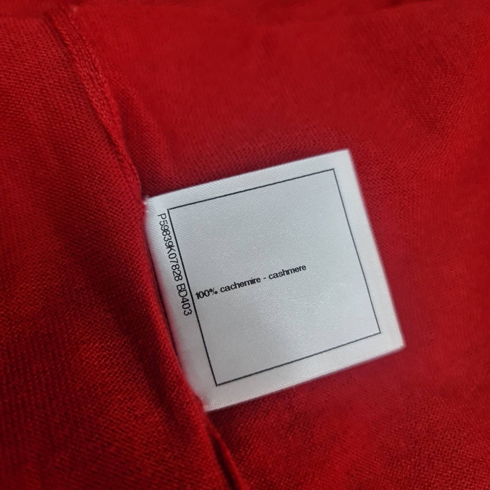 Chanel Chanel Red Cashmere Jumper Sz.48 Size XL / US 12-14 / IT 48-50 - 7 Thumbnail