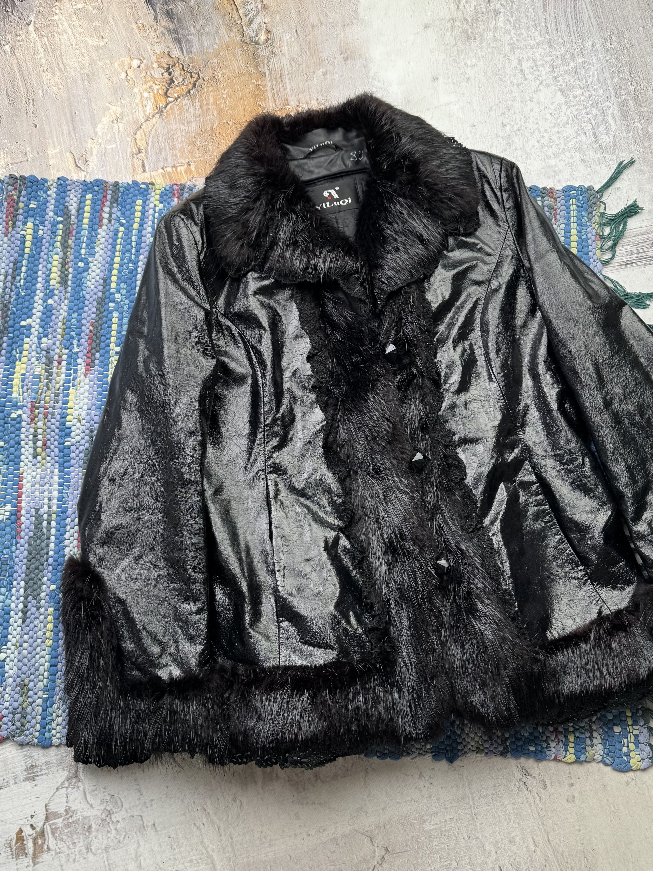 Japanese Brand Vintage Leather Jacket With Real Fur Details D15(A788)(598) Size L / US 10 / IT 46 - 2 Thumbnail