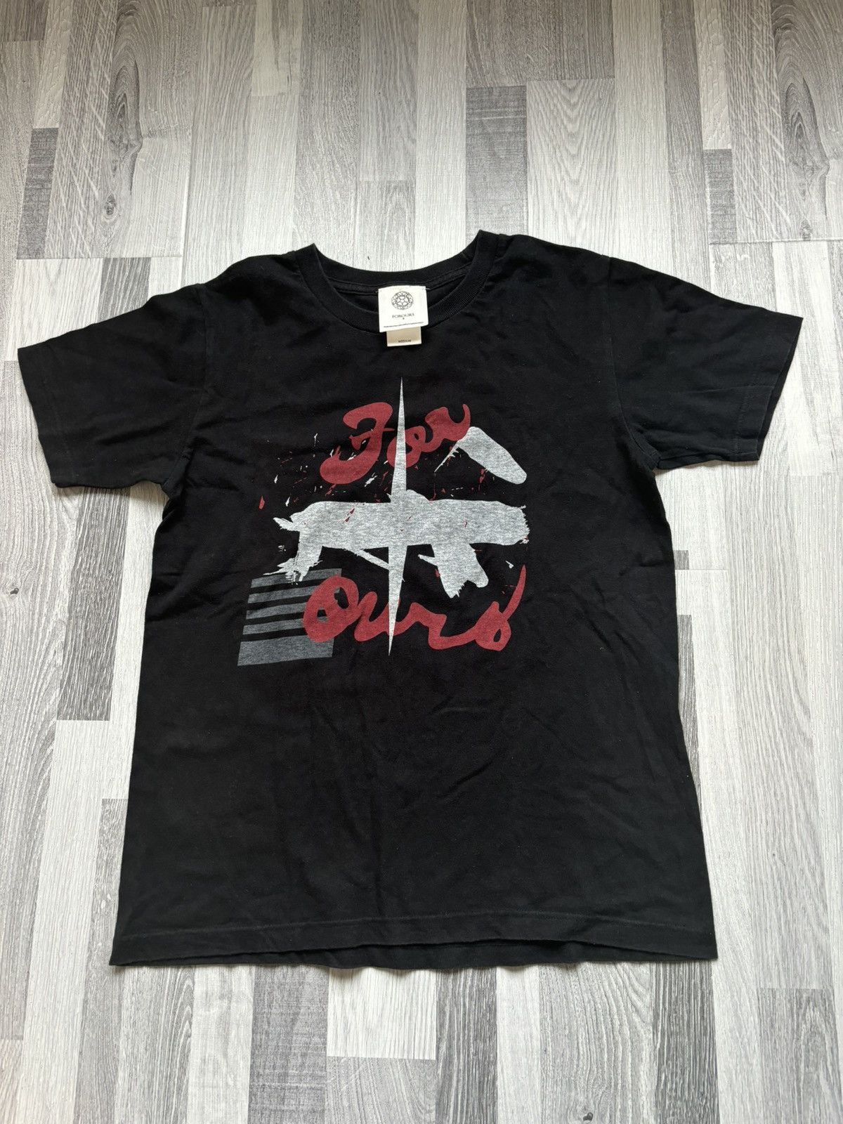 Undercover FOUROURS Spray Paints Black Tee