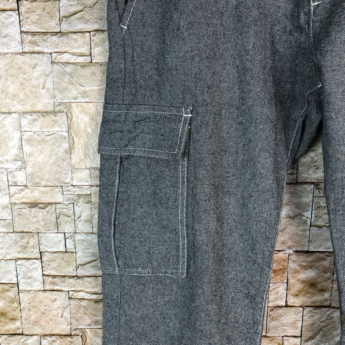 Japanese Brand Ikka Grey Cargo utility tactical Multipocket Pants #A840 Size US 31 - 13 Thumbnail