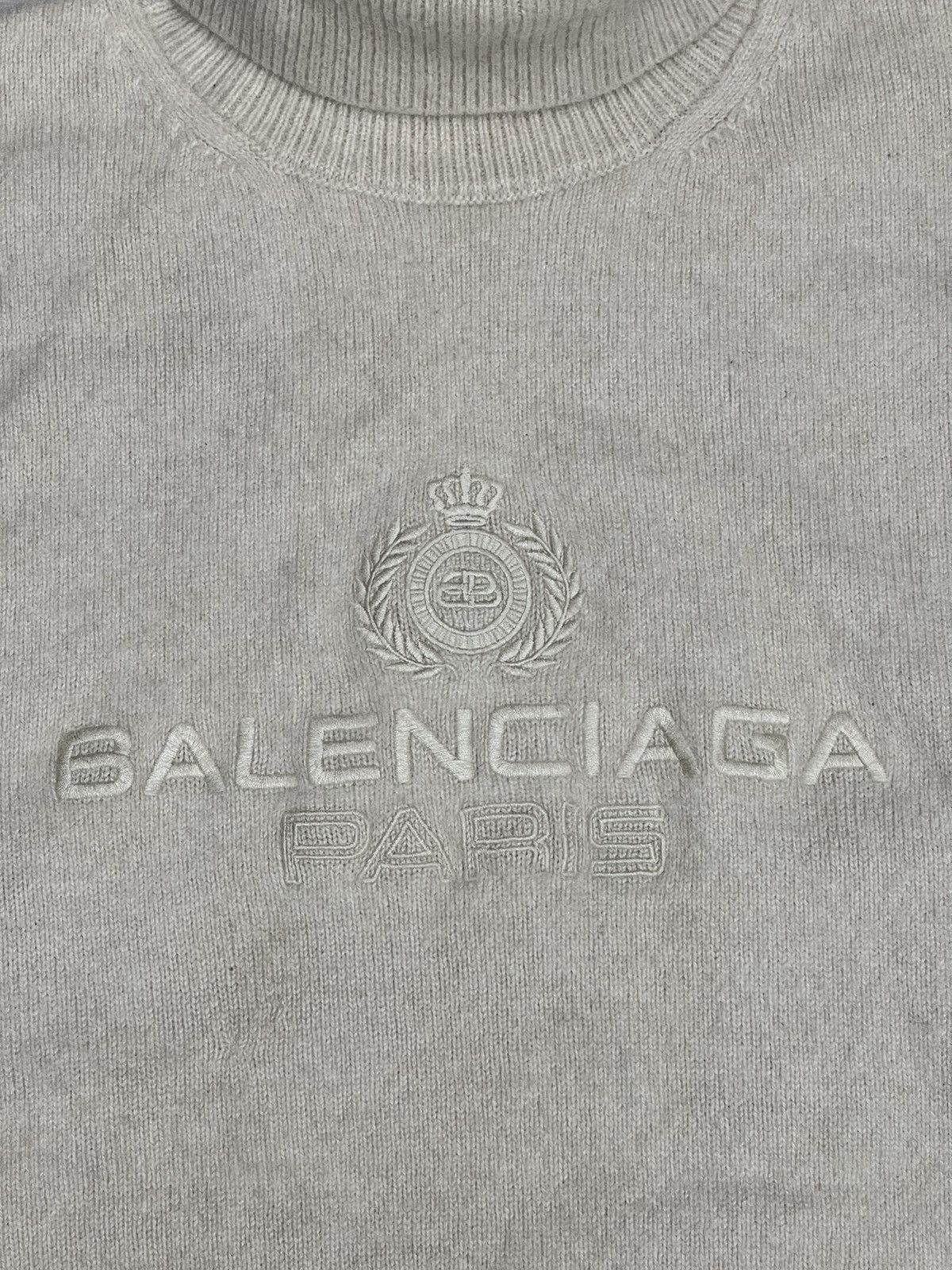 Balenciaga Balenciaga Big Logo Oversized Wool Cashmere Sweater Size US L / EU 52-54 / 3 - 4 Thumbnail