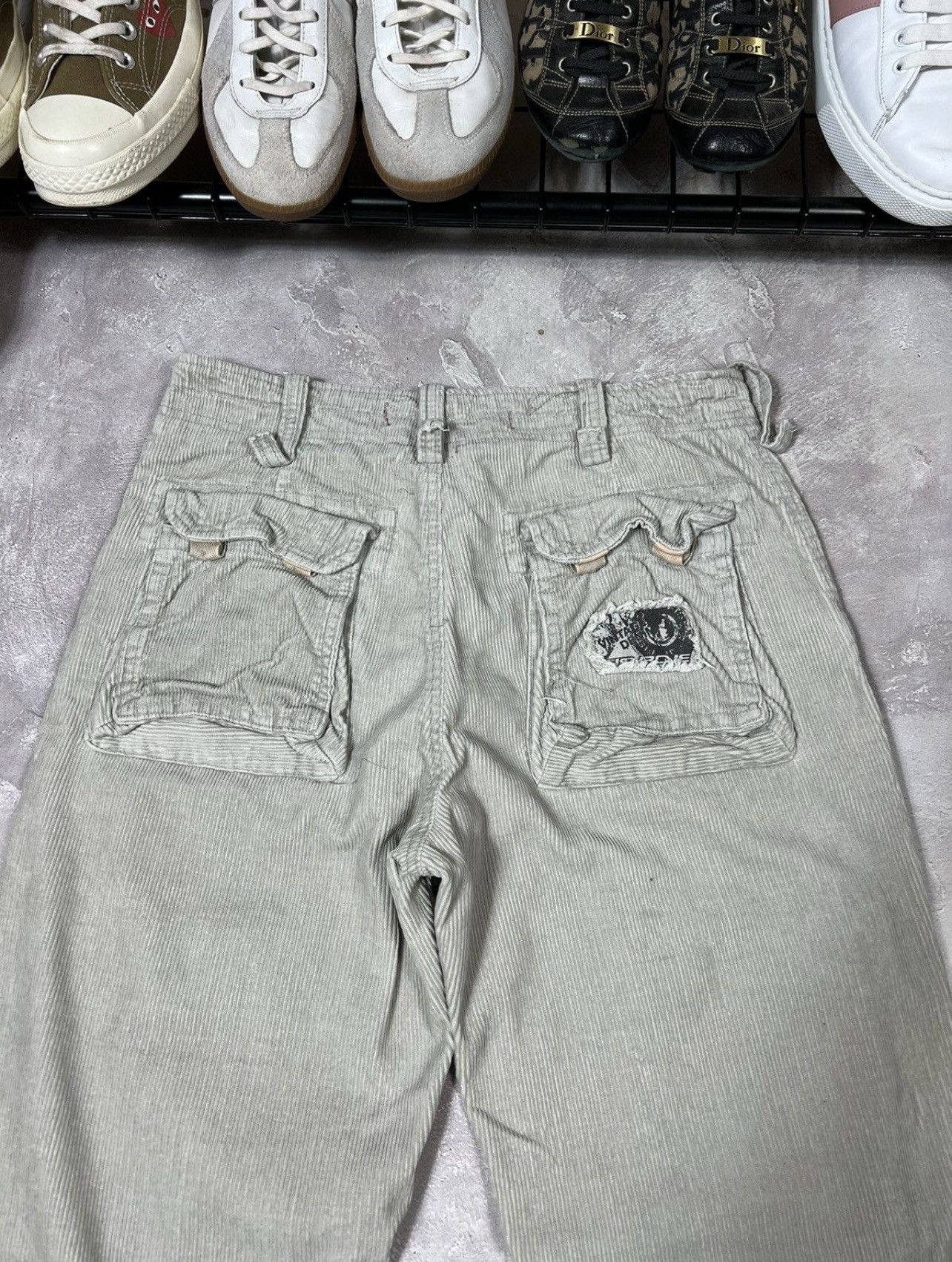 Vintage Vintage Fishbone Corduroy Y2k Cargo Pants Size US 30 / EU 46 - 8 Thumbnail