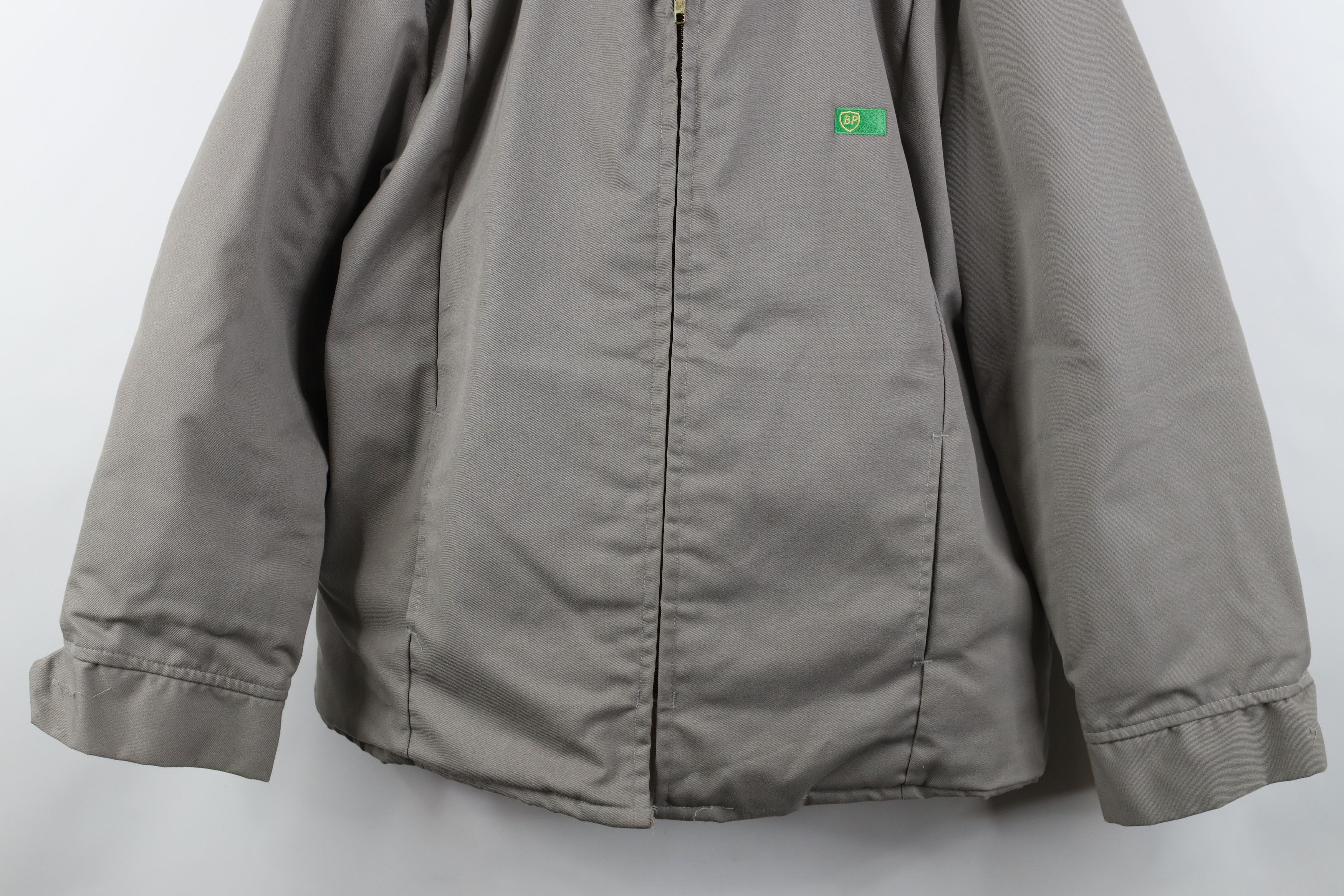 Vintage Vintage 70s BP Oil Quilted Full Zip Bomber Jacket Workwear Size US XL / EU 56 / 4 - 3 Thumbnail