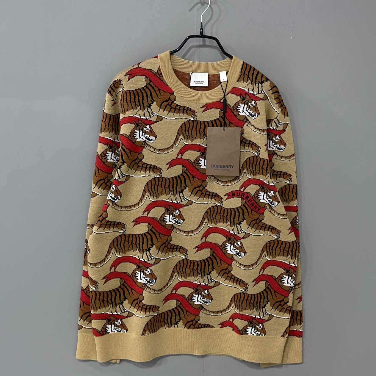 Burberry Burberry Tiger Beige Sweater m Men Size US M / EU 48-50 / 2 - 1 Thumbnail