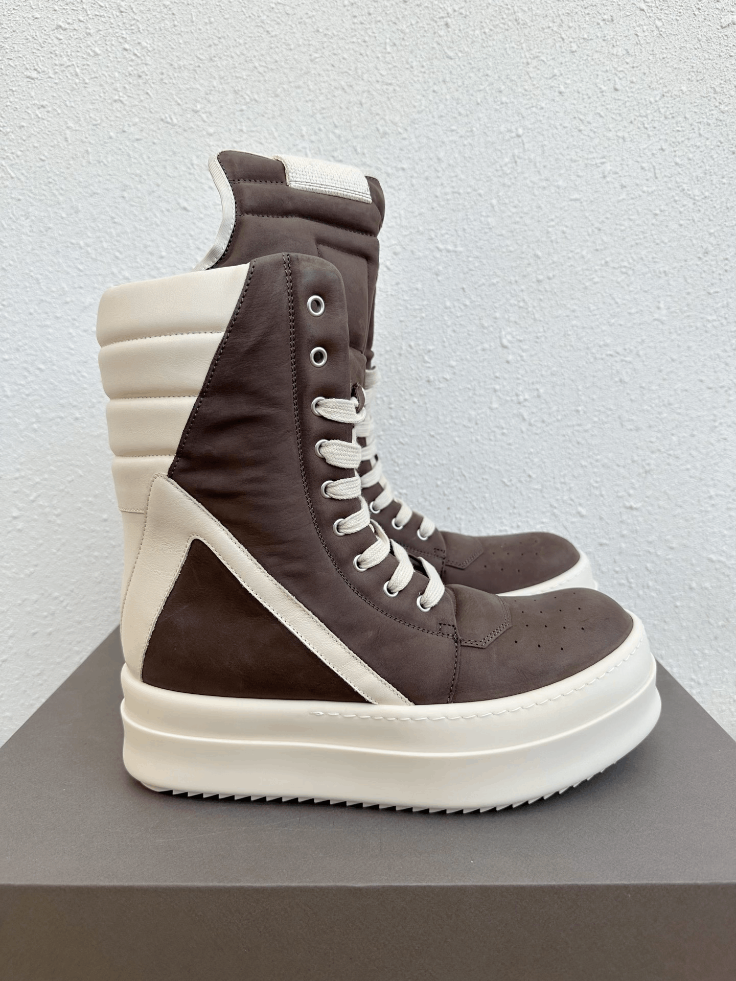 Rick Owens Rick Owens Platform Mega White Brown Size US 9 / EU 42 - 1 Thumbnail