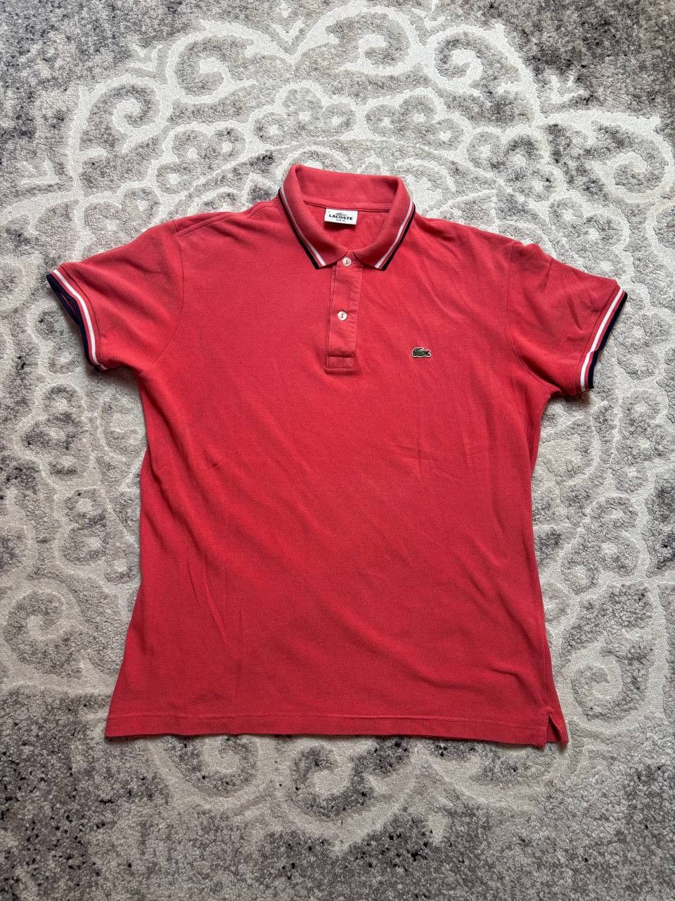 Lacoste Lacoste Slim Fit Tipped Polo Salmon Pink Size 5/L Size US L / EU 52-54 / 3 - 1 Thumbnail
