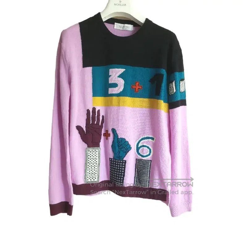 Valentino Valentino Colorful Wool Graphic Sweater for Women . Size S / US 4 / IT 40 - 1 Thumbnail
