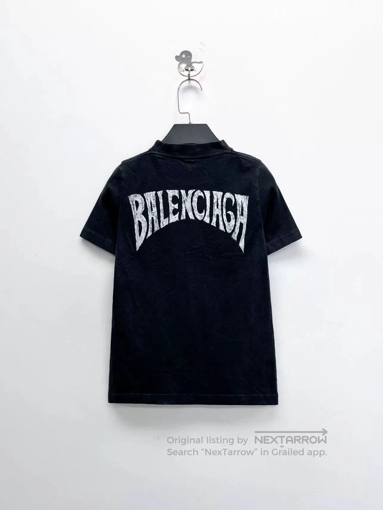 Balenciaga balenciaga black logo short sleeve t-shirt. Size US M / EU 48-50 / 2 - 2 Thumbnail