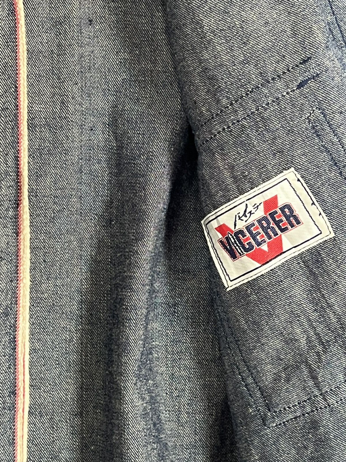 Japanese Brand 80s VICERER SELVEDGE DENIM JACKET Size US L / EU 52-54 / 3 - 12 Thumbnail