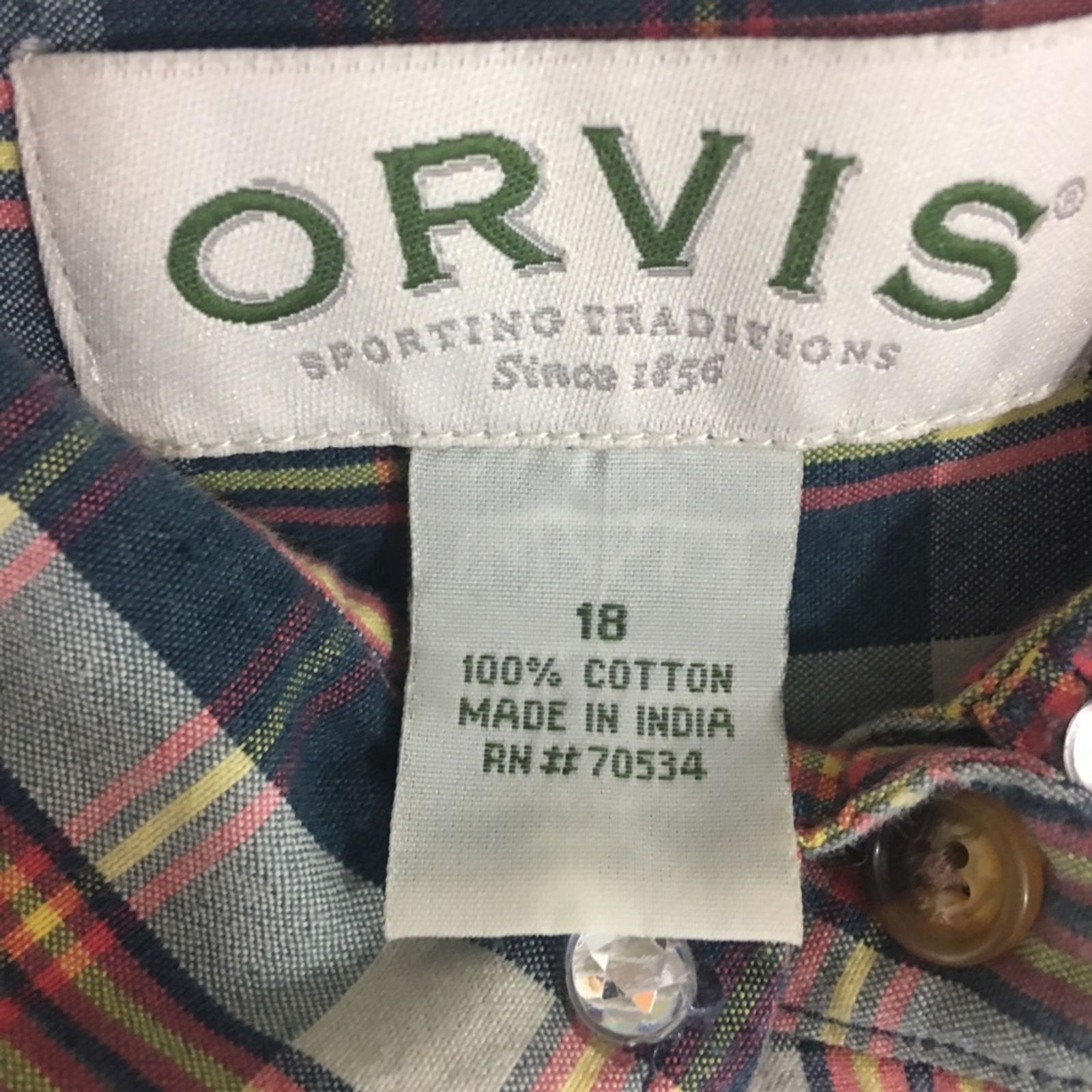 Orvis Orvis Plaid Shirt Size 18 Size XXL / US 16-18 / IT 52-54 - 3 Thumbnail