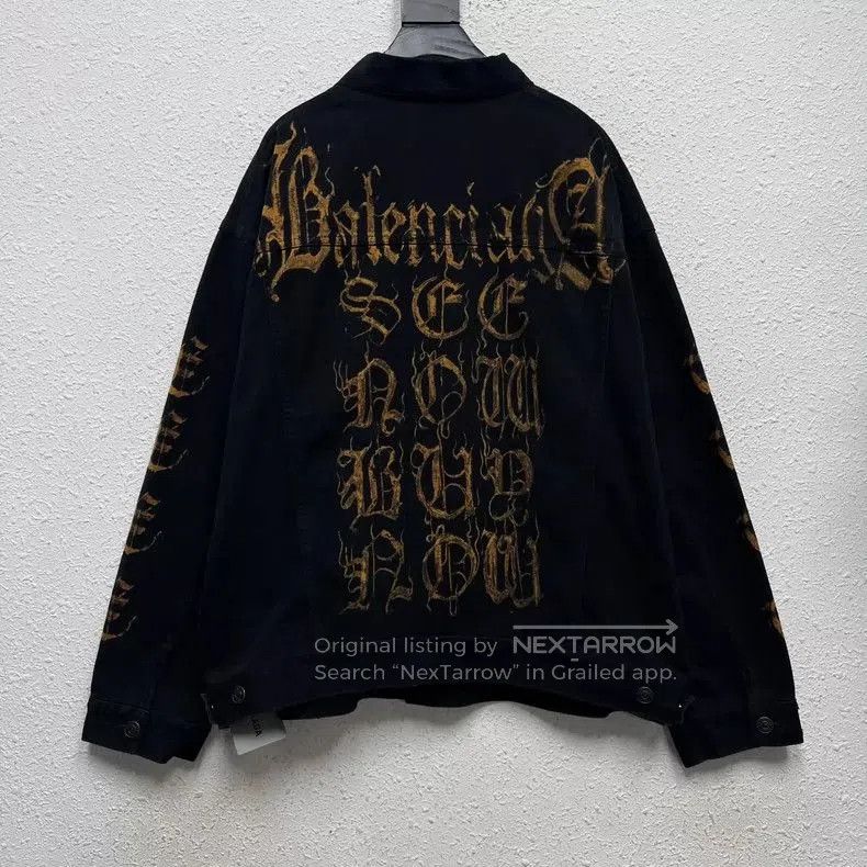 Balenciaga Balenciaga Distressed Denim Jacket. Size US M / EU 48-50 / 2 - 5 Thumbnail