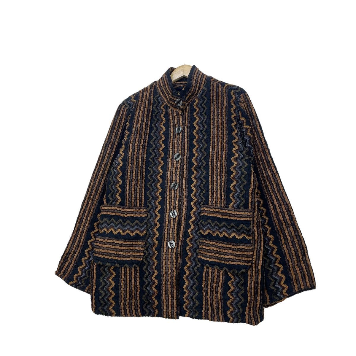 Autumn Cashmere × Blue Blue Japan × Designer Japanese Brand Dual Pocket Inspired Issey Miyake Style Size M / US 6-8 / IT 42-44 - 1 Thumbnail