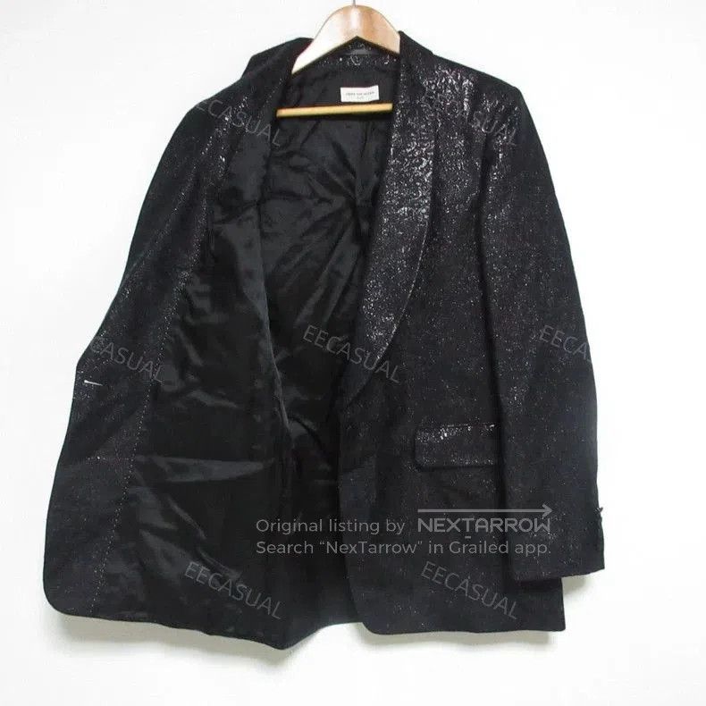 Dries Van Noten Dries Van Noten Black Wool Silk Blazer. Size US XS / EU 42 / 0 - 3 Thumbnail