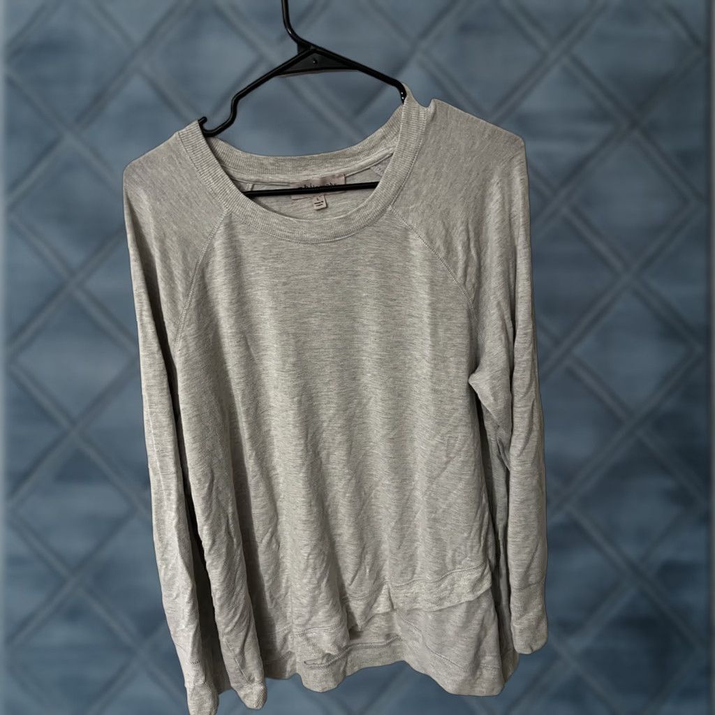 Vintage PHILOSOPHY REPUBLIC Sweater Pullover Womens Large Gray Knit Viscose Nylon Polyester 90s/90s Era? (If not, adjust) Size L / US 10 / IT 46 - 1 Thumbnail