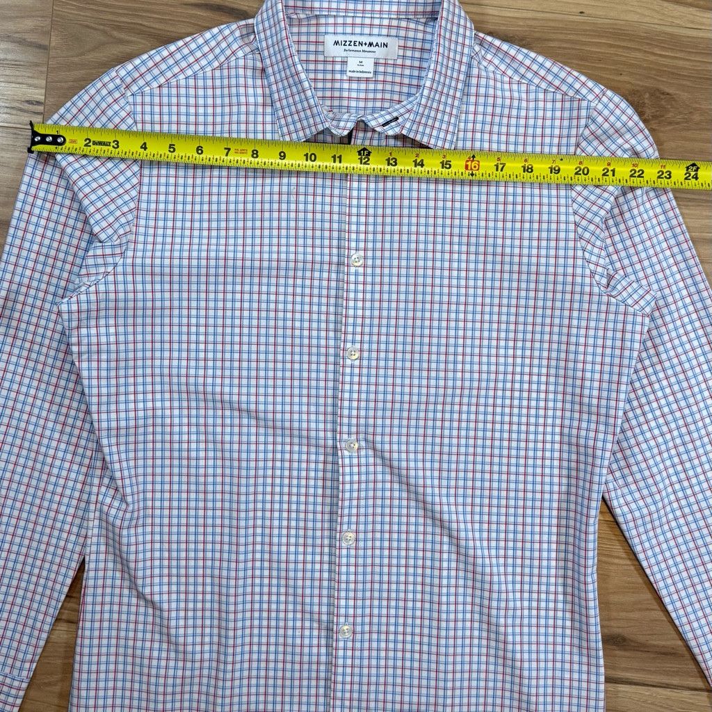 No Fear Mizzen+Main Men’s M Trim Plaid Performance Shirt Size US M / EU 48-50 / 2 - 4 Thumbnail
