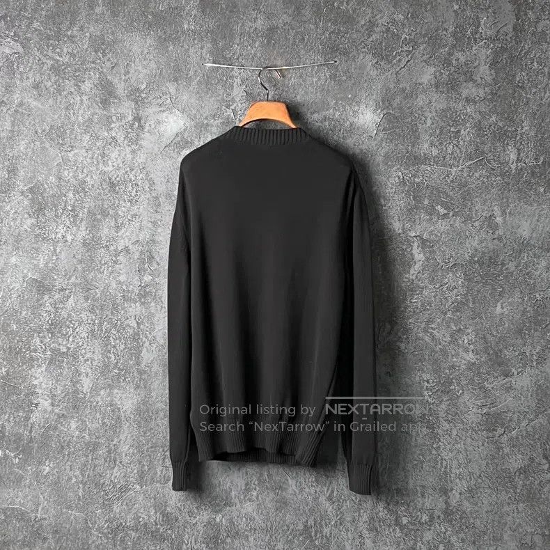Versace Versace Letter-embroidered cotton sweater Size US L / EU 52-54 / 3 - 2 Thumbnail