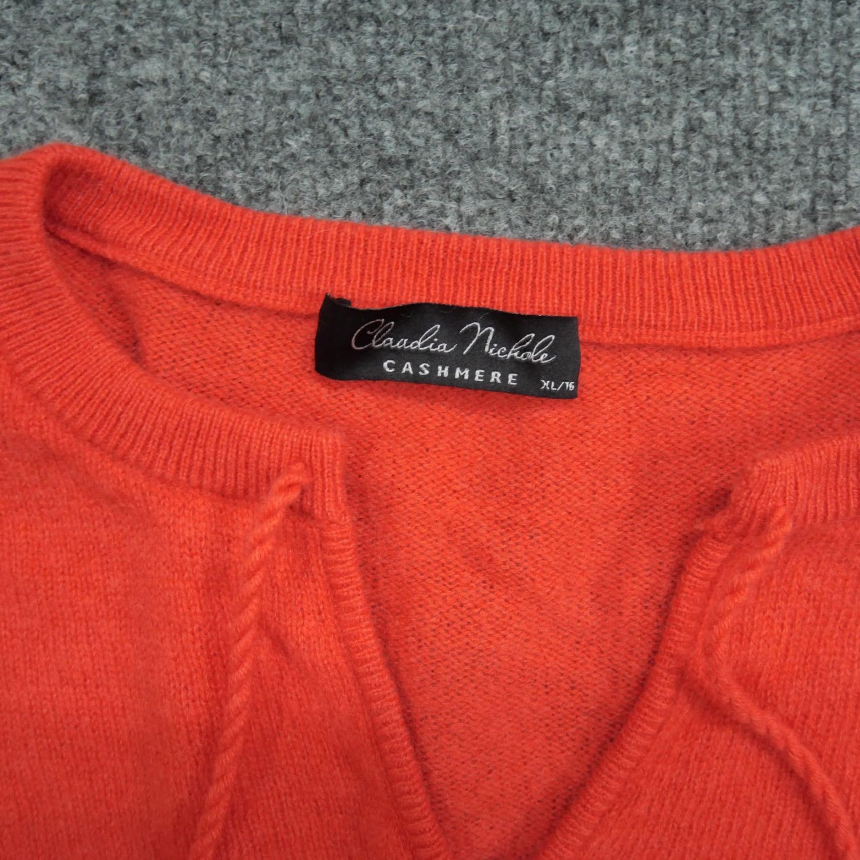 Vintage VINTAGE Claudia Nichole Sweater Womens XL Orange Cashmere Tassel Pullover Size XL / US 12-14 / IT 48-50 - 2 Thumbnail