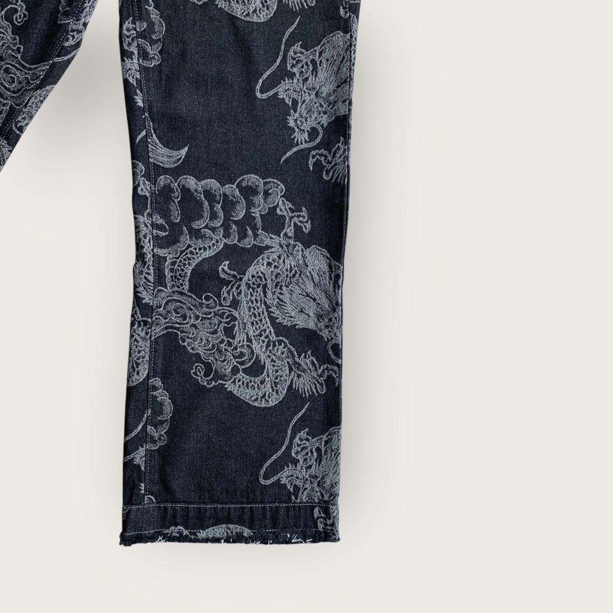 Japanese Brand Flare Jeans Dragon Full Print Size US 30 / EU 46 - 13 Thumbnail