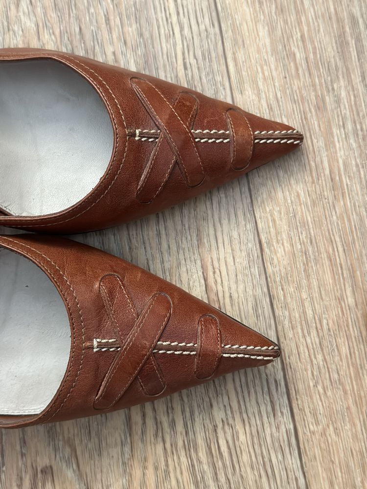 Yves Saint Laurent Yves Saint Laurent Vintage Heels Leather Shoes Size US 7 / IT 37 - 1 Thumbnail
