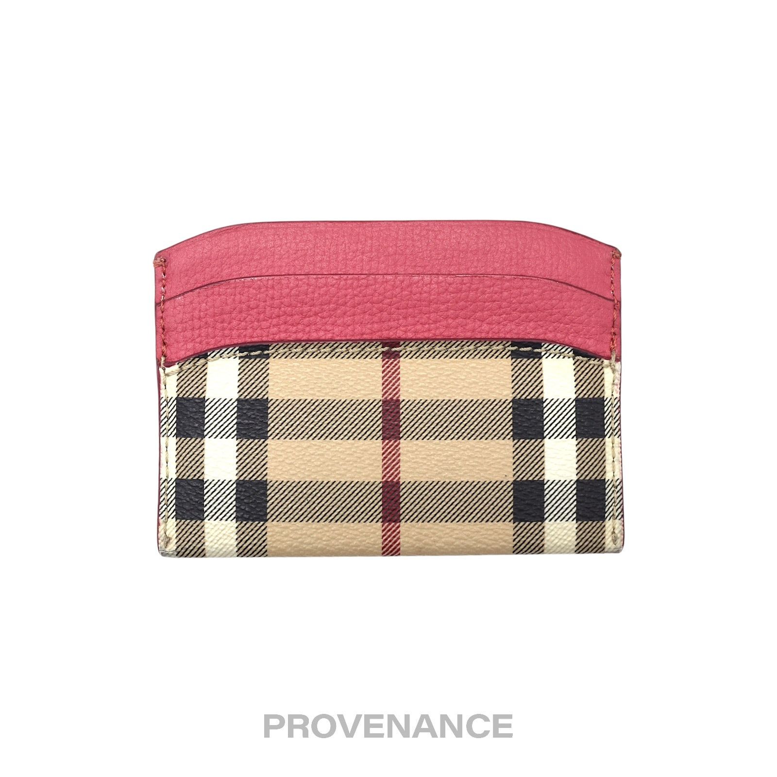 Burberry 🔴 Burberry Card Holder Wallet - Haymarket Check Pink Size ONE SIZE - 2 Thumbnail