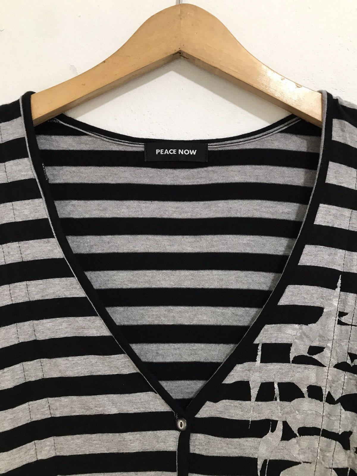 Peace Now Gothic cardigan striped Punk Style