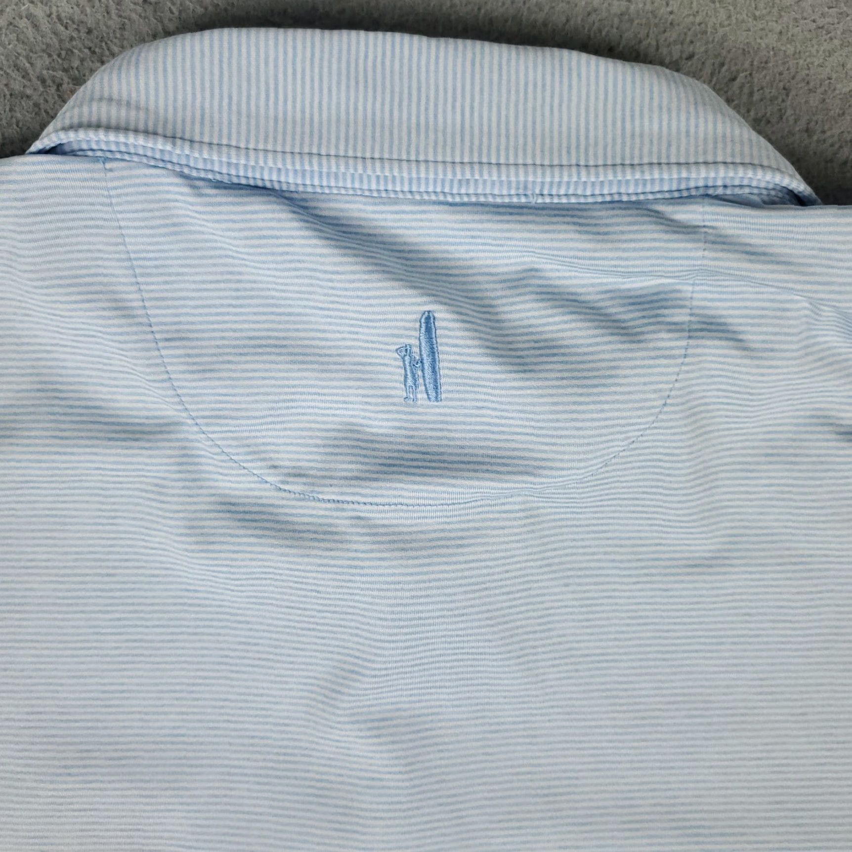 johnnie-O johnnie-O Polo Shirt Mens XL Blue Striped Polyester Golf Short Sleeve Shirt Size US XL / EU 56 / 4 - 3 Thumbnail