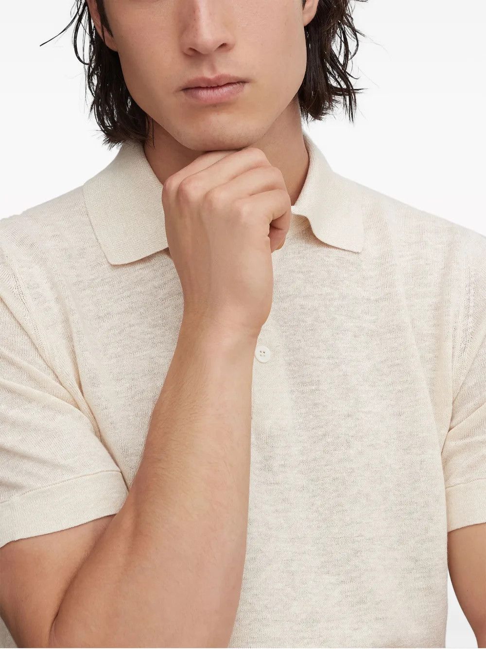 Polo Sweater in Dark Brown