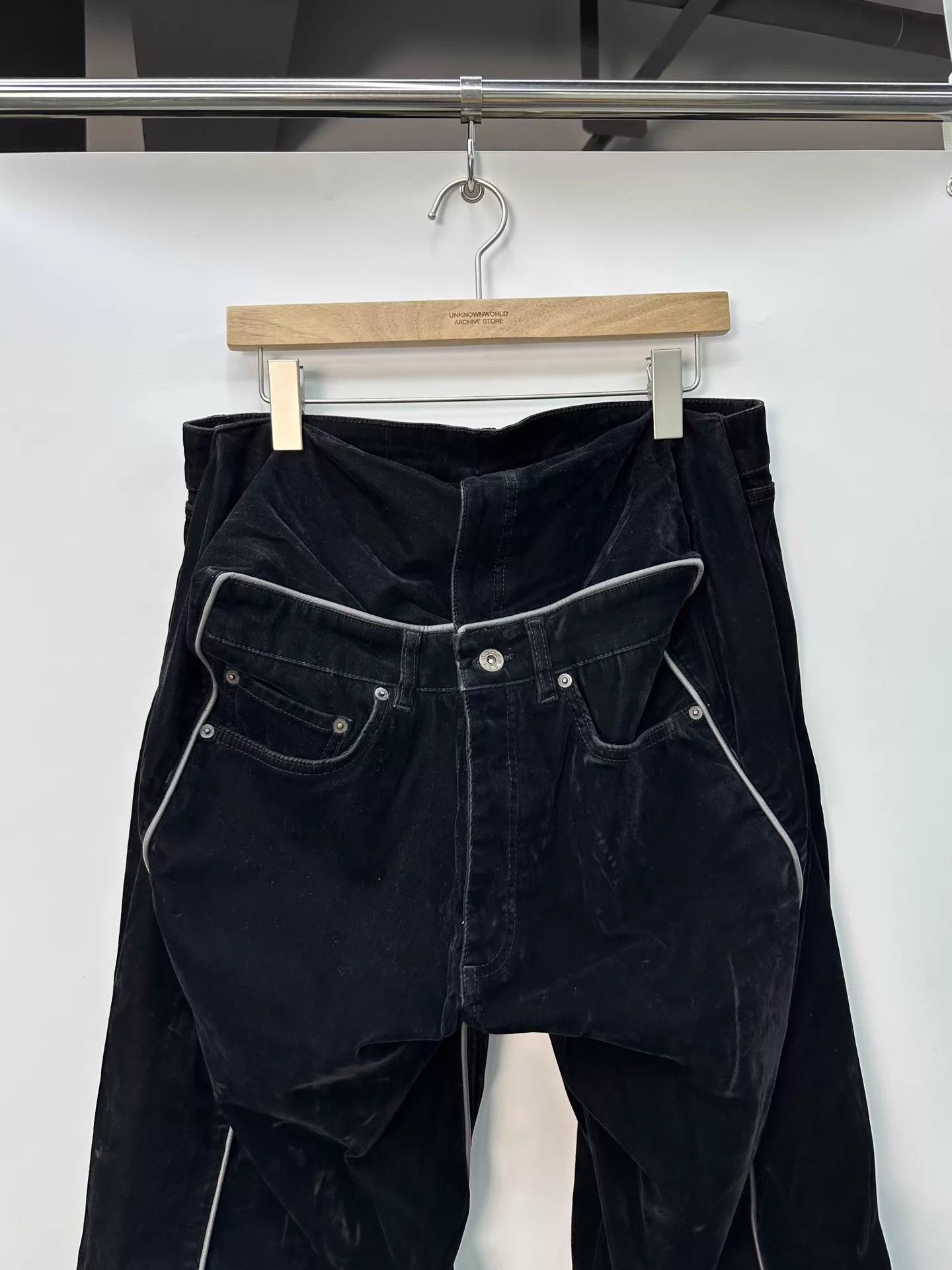 Y/Project Y/Project Deconstructed Velvet Wide Leg M New Size US 32 / EU 48 - 2 Thumbnail