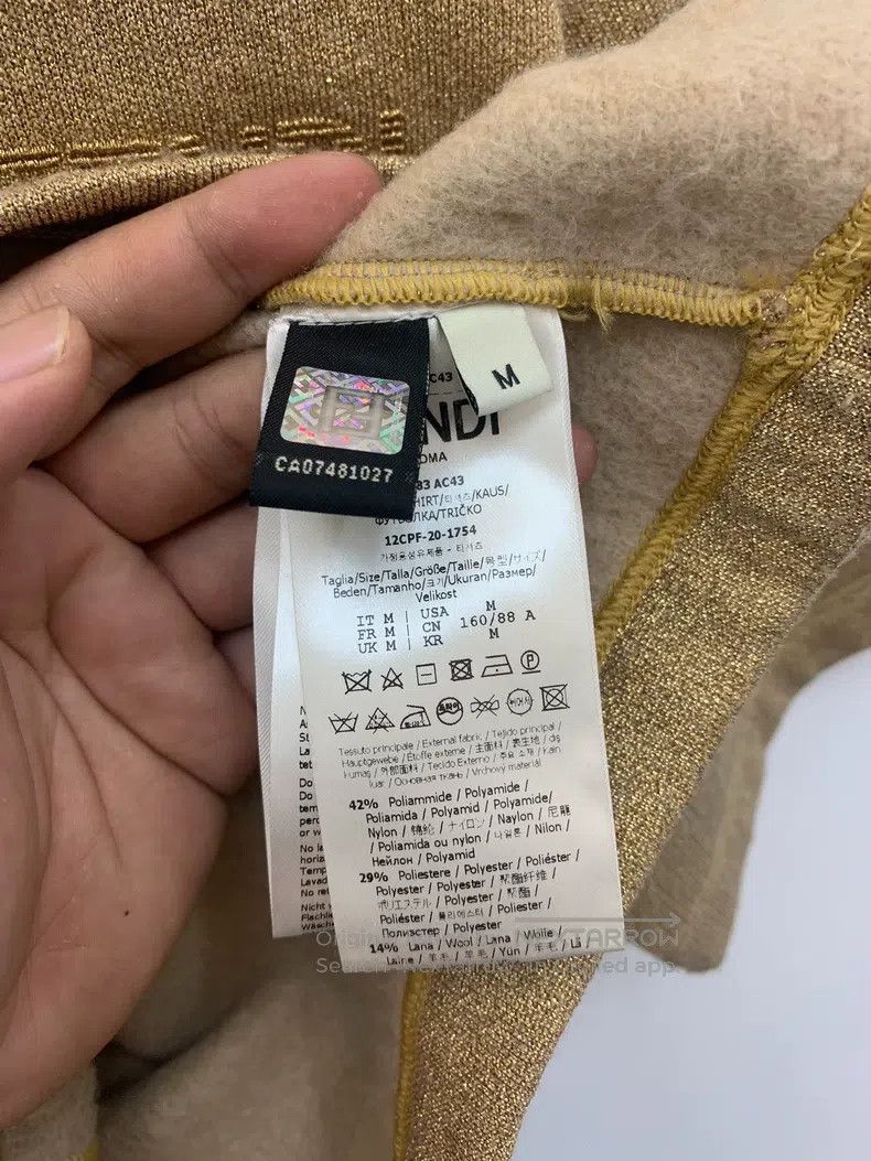 Fendi Fendi Golden Short-sleeve, Gold Knit Size M / US 6-8 / IT 42-44 - 5 Thumbnail