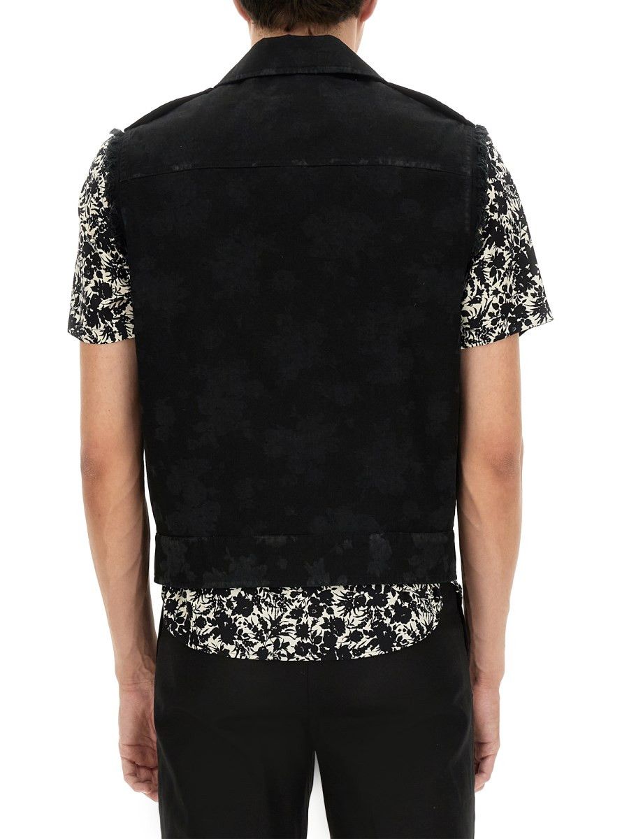 Saint Laurent Paris o1bcso1str0924 Sleeveless Jacket in Black Size US XS / EU 42 / 0 - 3 Thumbnail
