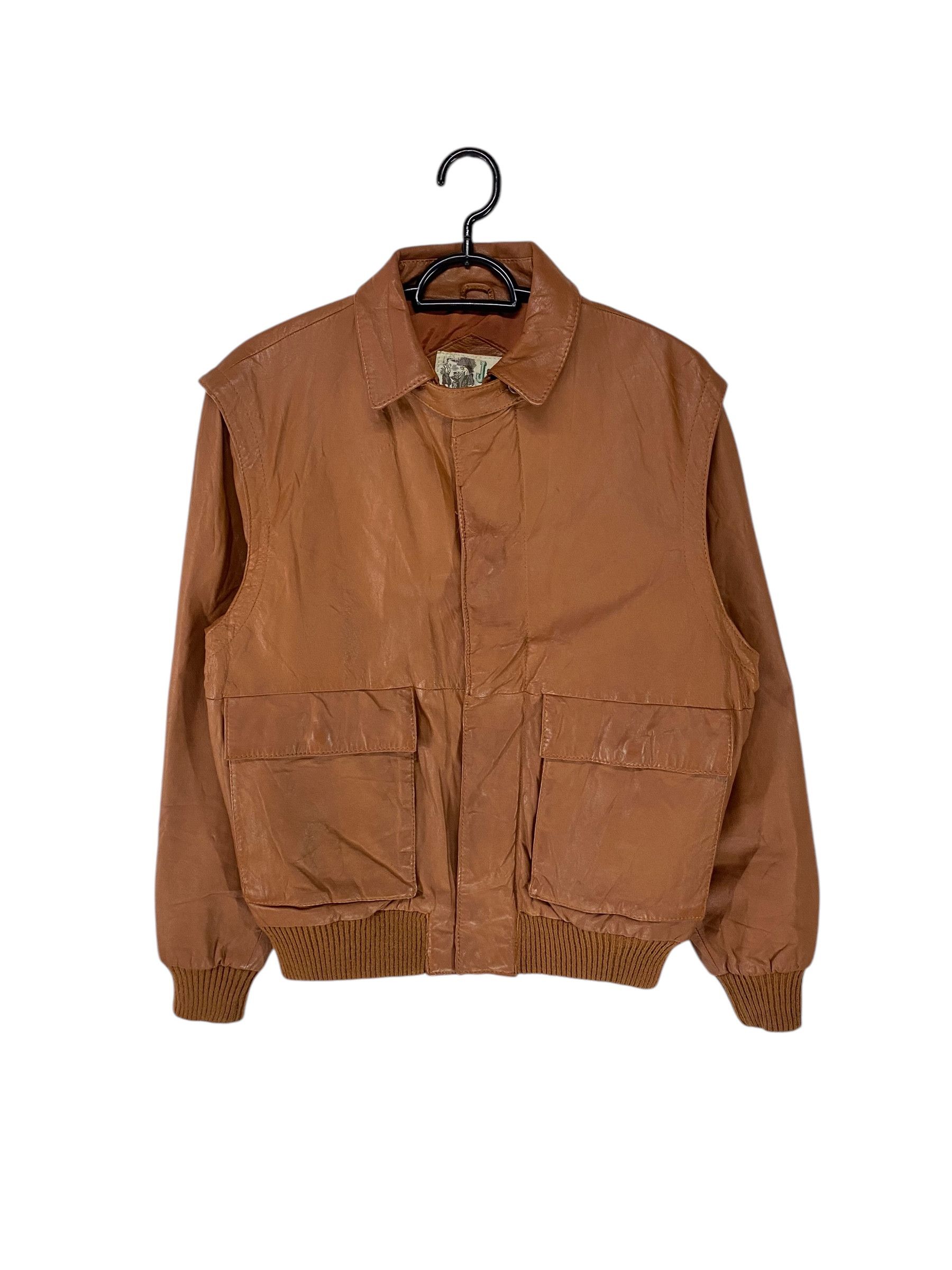 Leather 90s J&C Haward inc type A-2 style cowhide leather jacket Size US M / EU 48-50 / 2 - 1 Thumbnail
