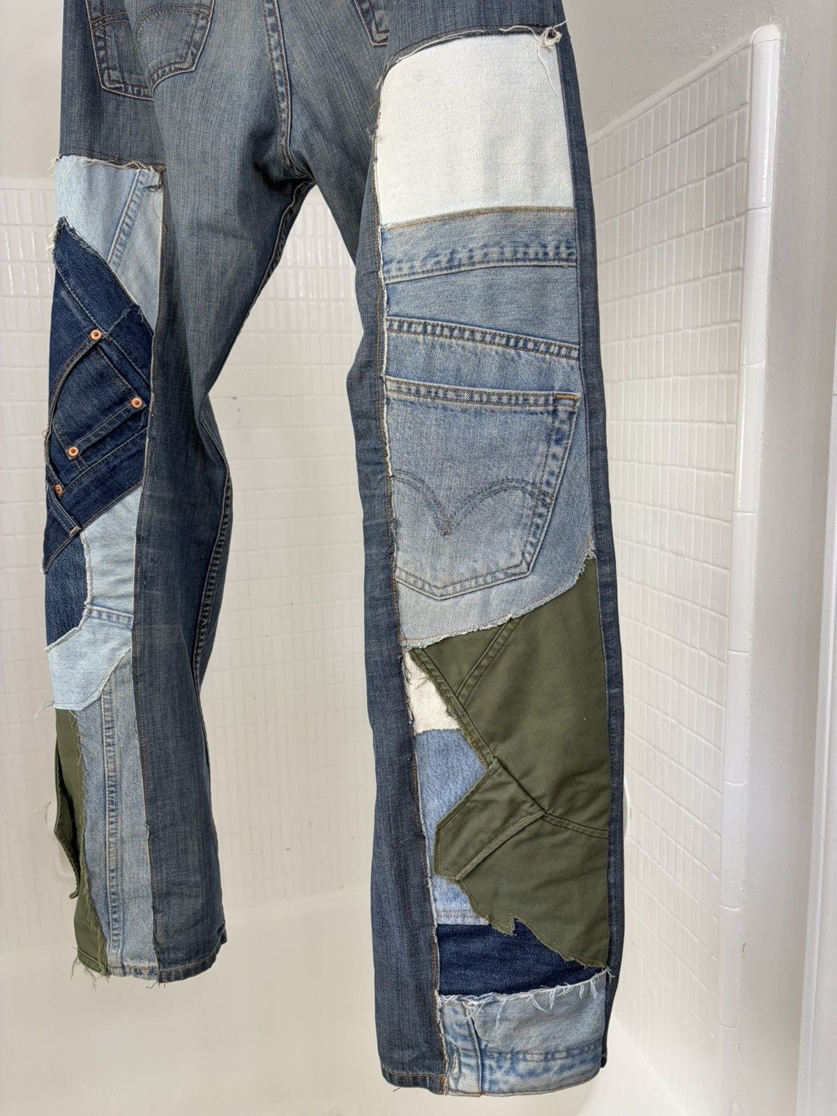 Other Modified- Japanese reworked denim jeans (denim patchwork) Size US 32 / EU 48 - 3 Thumbnail