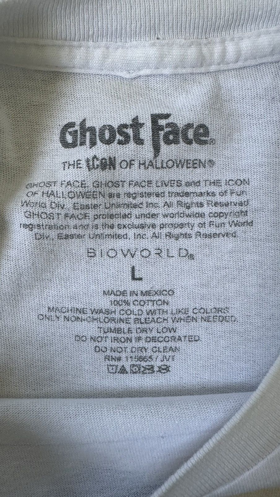 Vintage GHOSTFACE SCREAM WHITE GRAPHIC TEE Size US M / EU 48-50 / 2 - 4 Thumbnail