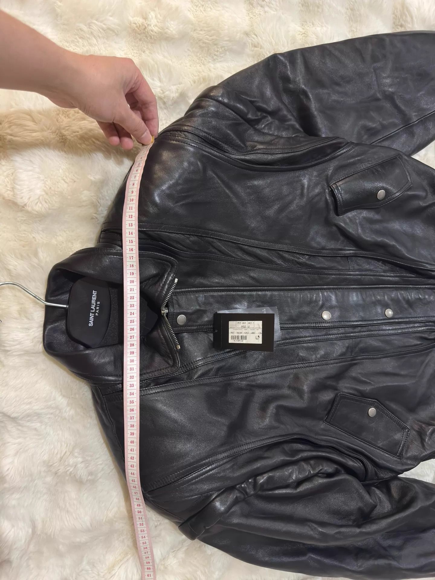 Yves Saint Laurent YSL 23 Runway Sheepskin Detachable Jacket F36 Size XS / US 0-2 / IT 36-38 - 6 Thumbnail