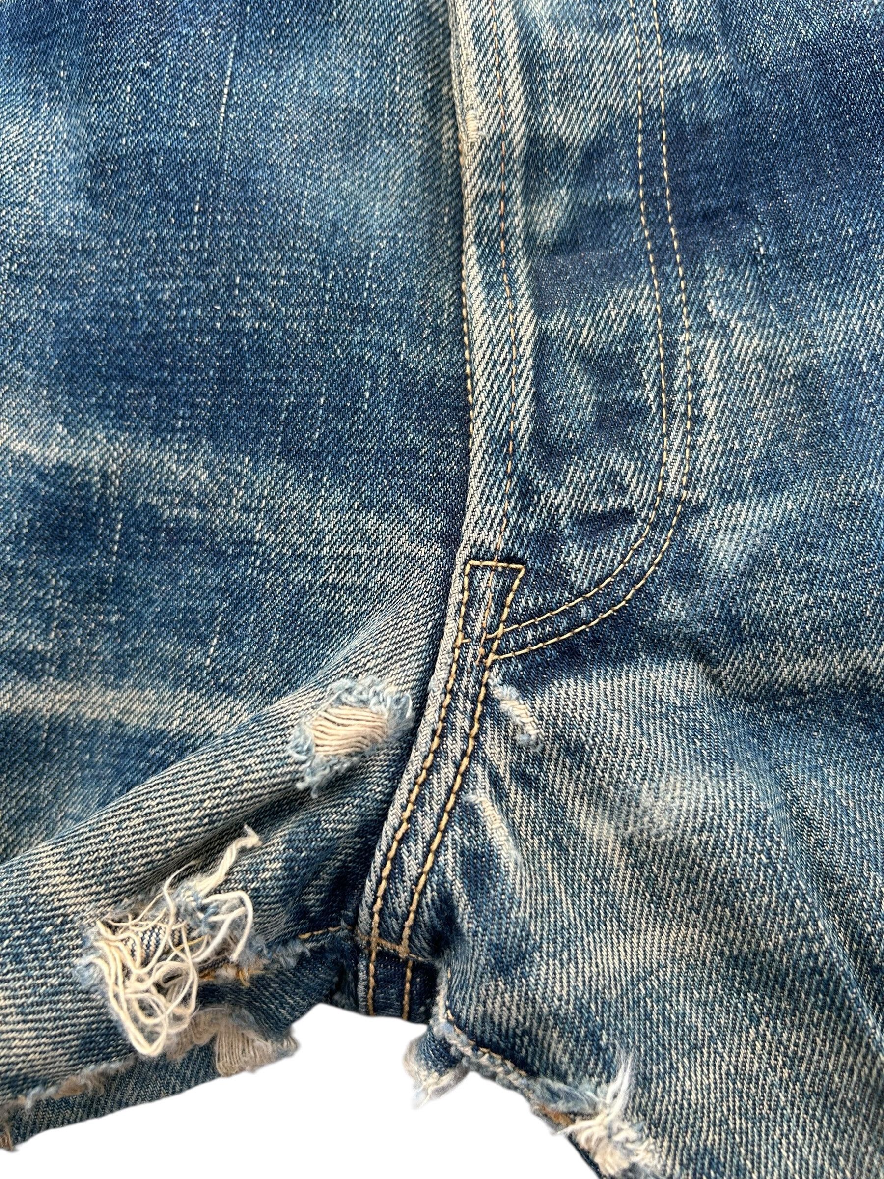 Avirex × Kapital × Vintage Vintage Avirex Selvedge Button 13star Distressed Denim Jeans Size US 31 - 13 Thumbnail