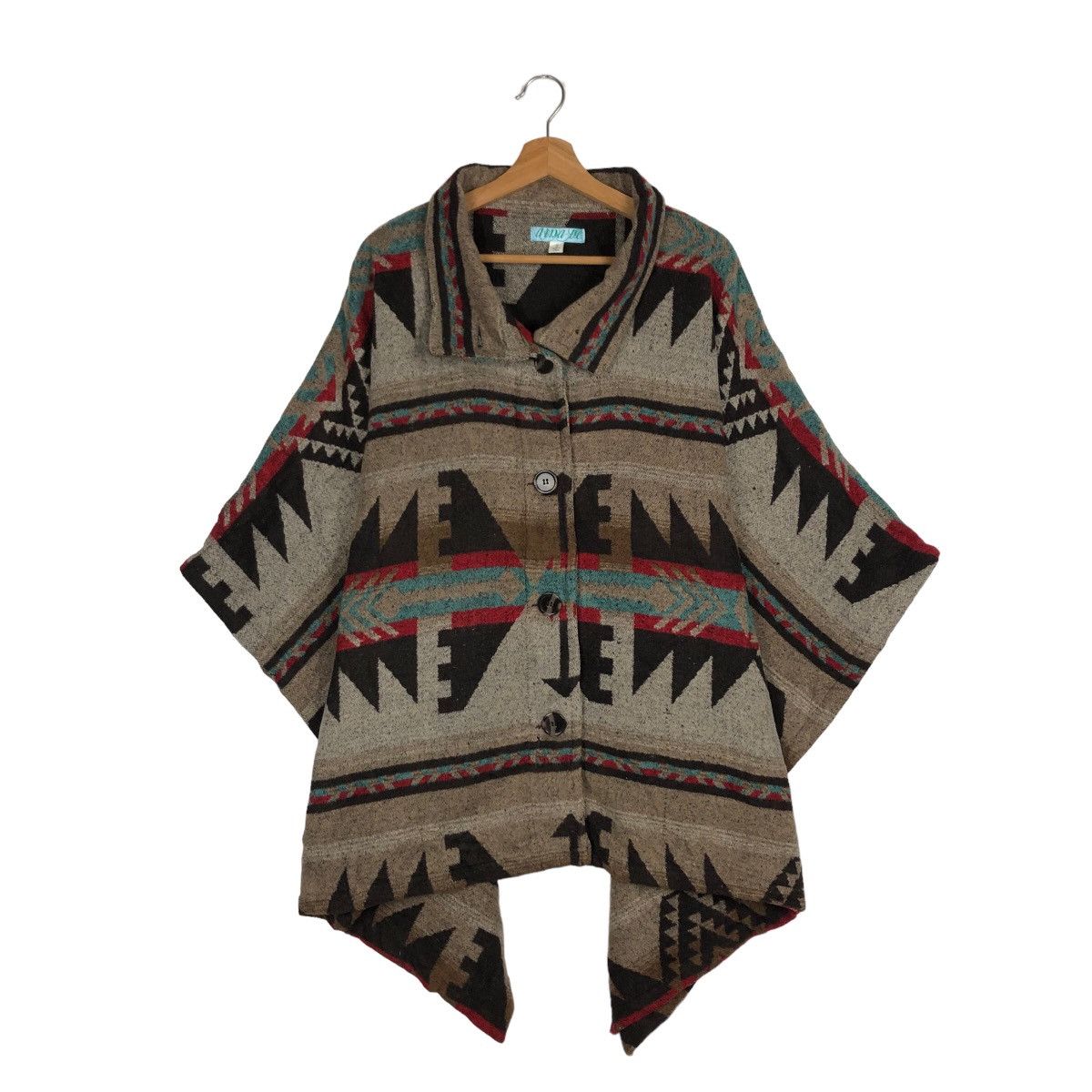 Japanese Brand VINTAGE WOOL NAVAJO AZTEC DESIGN JACKET JAPAN Size US S / EU 44-46 / 1 - 1 Thumbnail