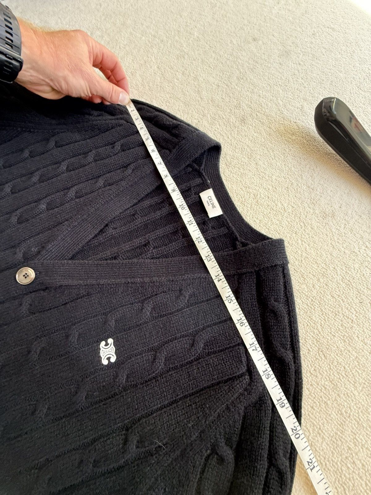 Celine $2.6k FW24 Celine logo triomphe cashmere cardigan Hedi XL Size US XL / EU 56 / 4 - 7 Thumbnail
