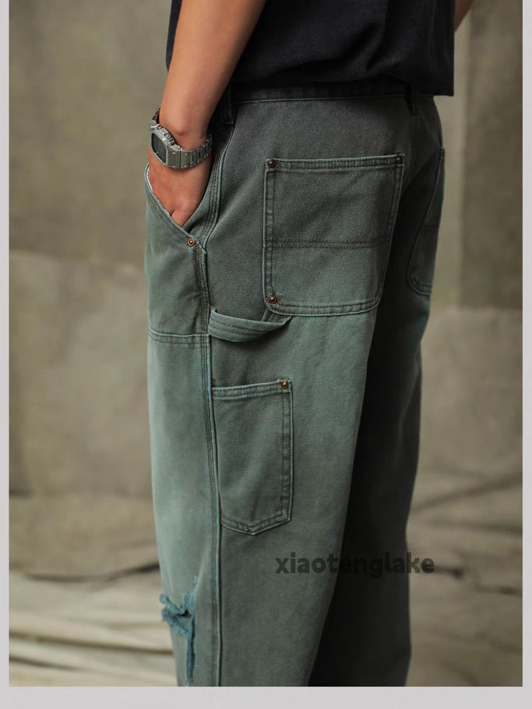 Jean × Vintage Utility skate hiphop loose baggy carpenter ripped jeans Size US 34 / EU 50 - 5 Thumbnail